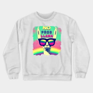 No Probllama Funny Design Crewneck Sweatshirt